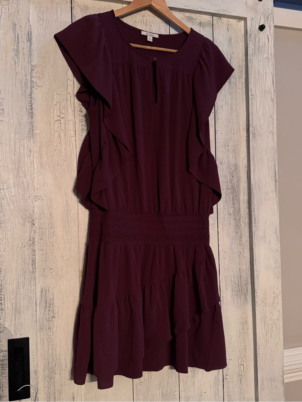 Ella Moss Plum Ruffle Sleeve Casual Dress M S